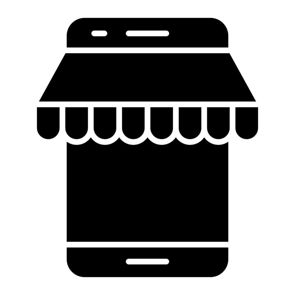 Mobile Shop-Symbol, geeignet für eine Vielzahl digitaler Kreativprojekte. frohes Schaffen. vektor