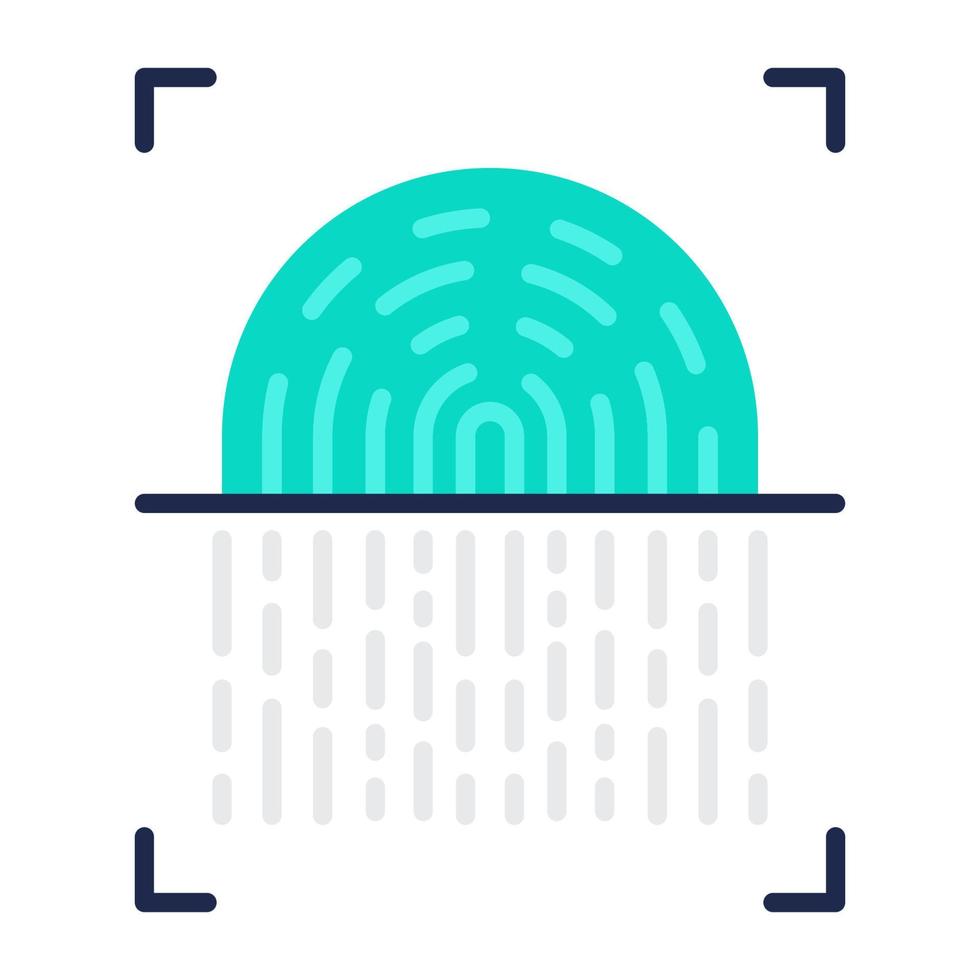 Symbol für Fingerabdruckscanner, geeignet für eine Vielzahl digitaler kreativer Projekte. frohes Schaffen. vektor