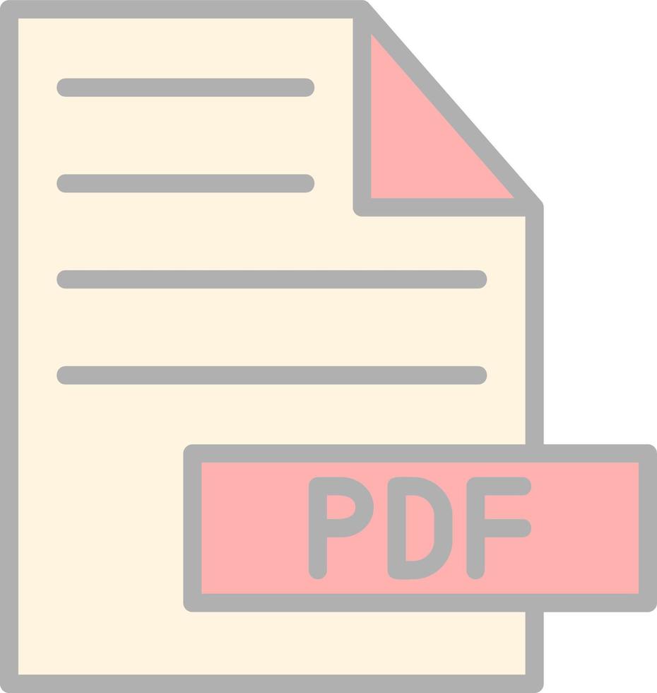 Pdf-Vektor-Icon-Design vektor