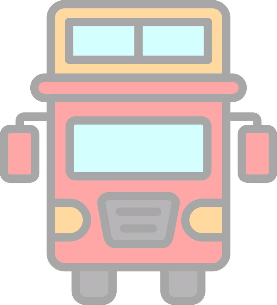 Doppeldecker-Bus-Vektor-Icon-Design vektor