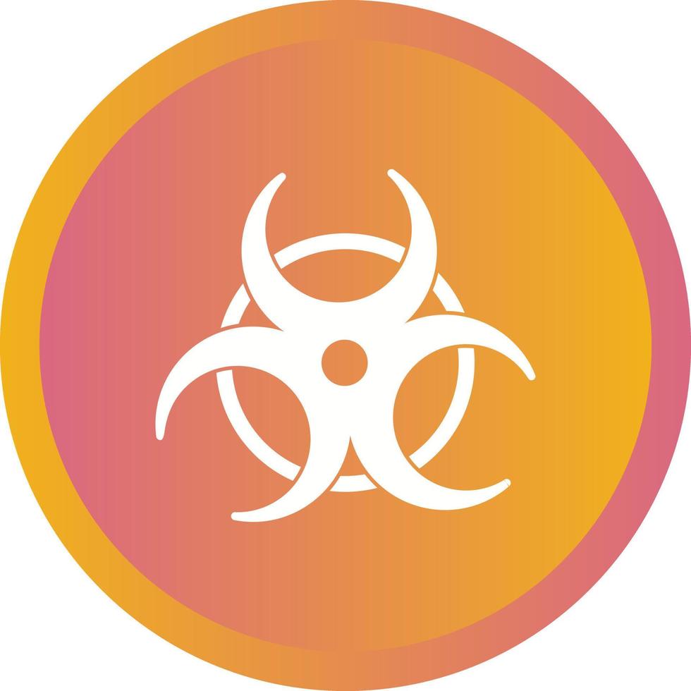 schönes Bio-Hazard-Vektor-Glyphen-Symbol vektor