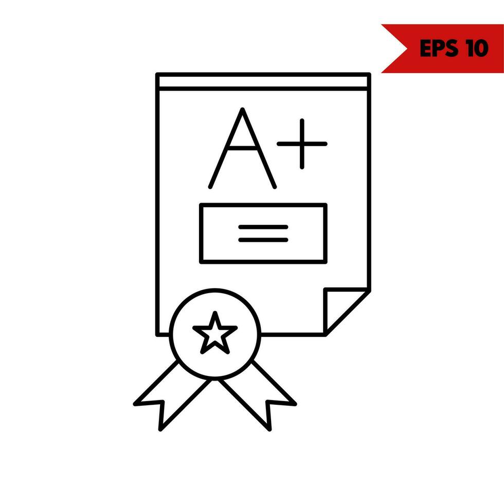 Illustration des Symbols für die Zertifikatszeile vektor