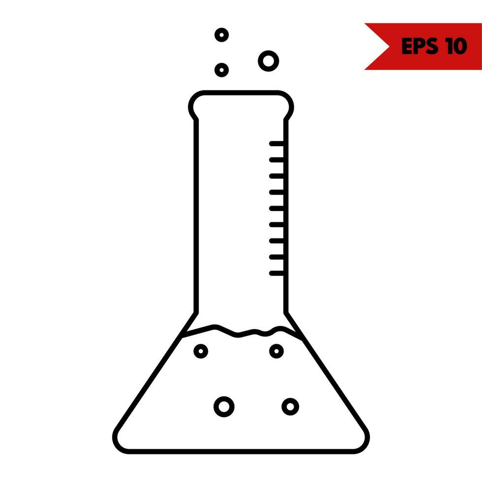 illustration av laboratorium linje ikon vektor