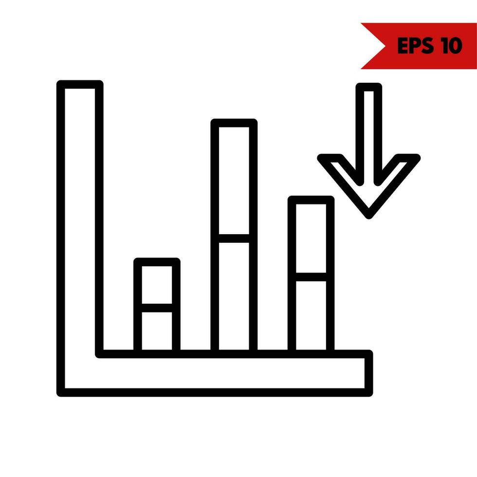 illustration av diagram linje ikon vektor