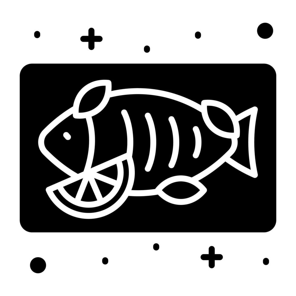 gedämpftes Fischvektordesign, gesundes Essen vektor