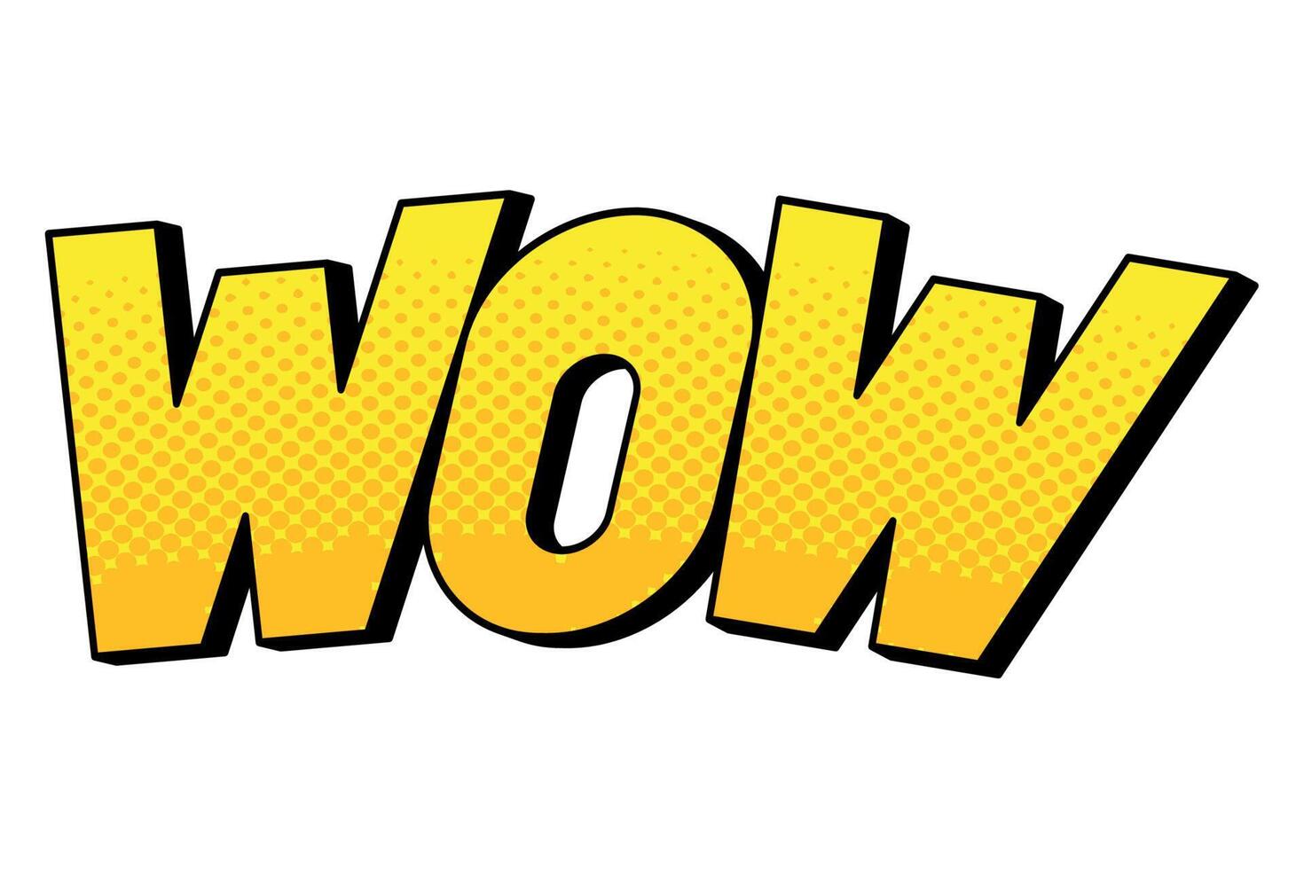 Wow pop- konst text vektor