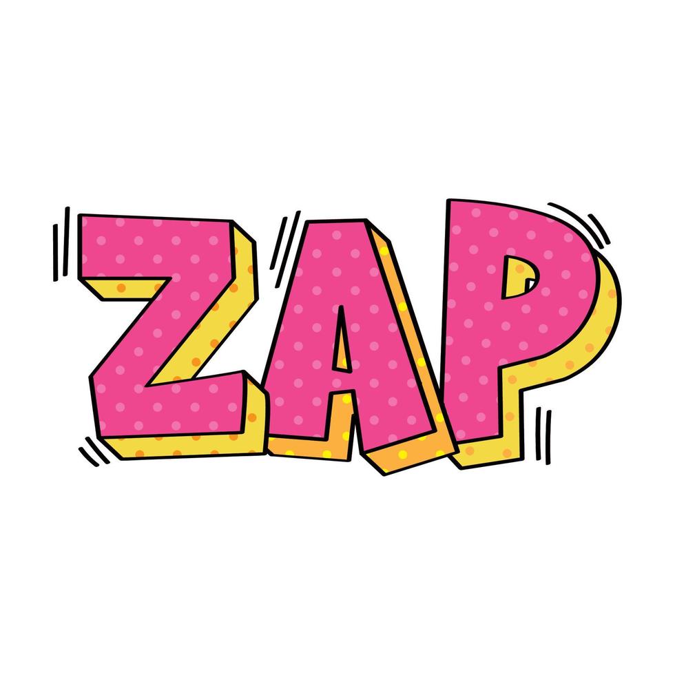 zap pop- konst text vektor