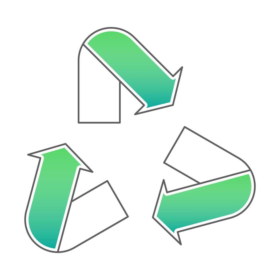 Recycling-Symbol, geeignet für eine Vielzahl digitaler Kreativprojekte. vektor