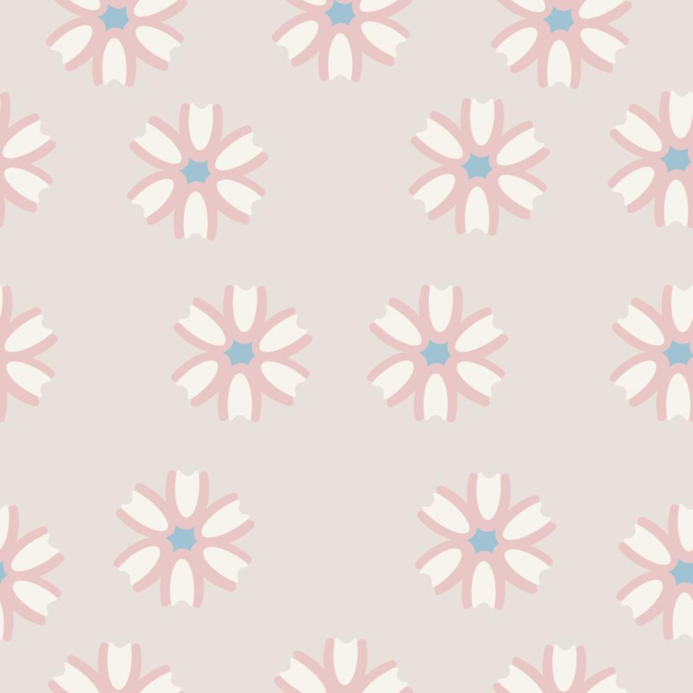 Nahtloses Muster mit Pastellfarben auf rosa Hintergrund im Vektor zum Bedrucken von Stoff, Verpackungspapier