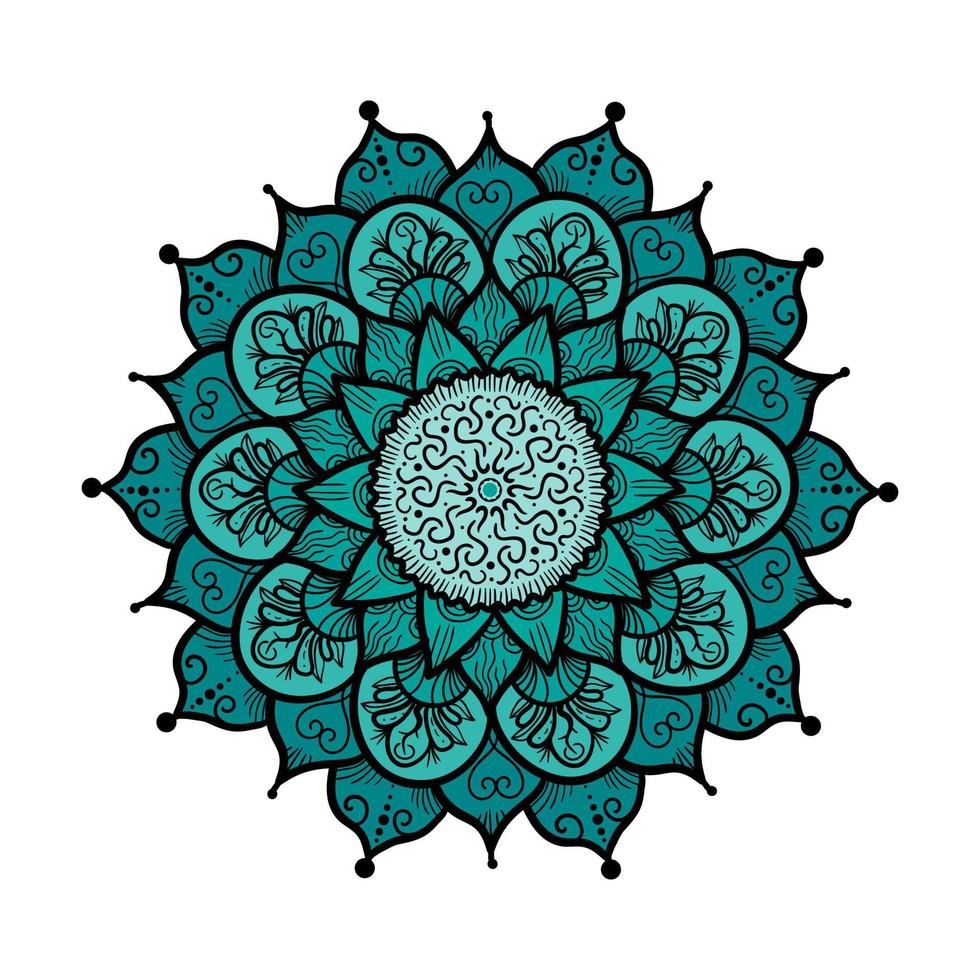 Mandala Linienvorlage vektor