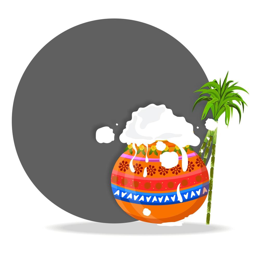 fröhliches pongal-feiertags-erntefest in südindien. kann für werbung, angebot, banner, posterdesign verwendet werden vektor