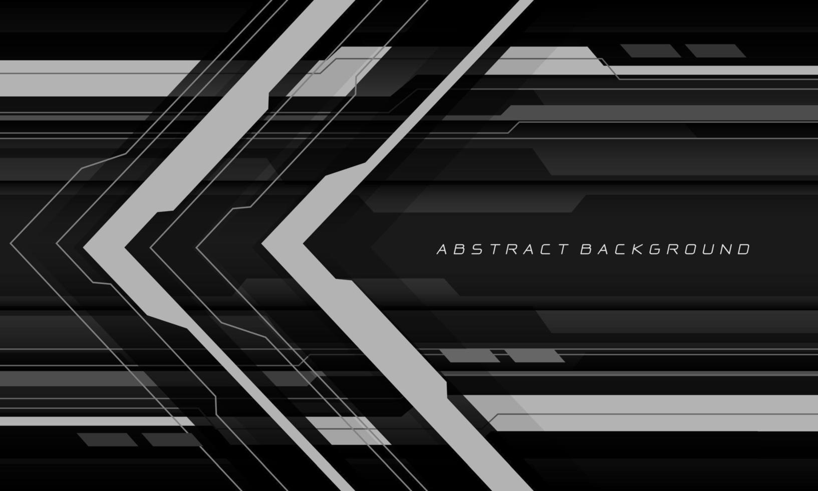 abstrakt grau cyber schwarz kreis pfeil richtung geometrisches design moderne futuristische technologie hintergrund vektor