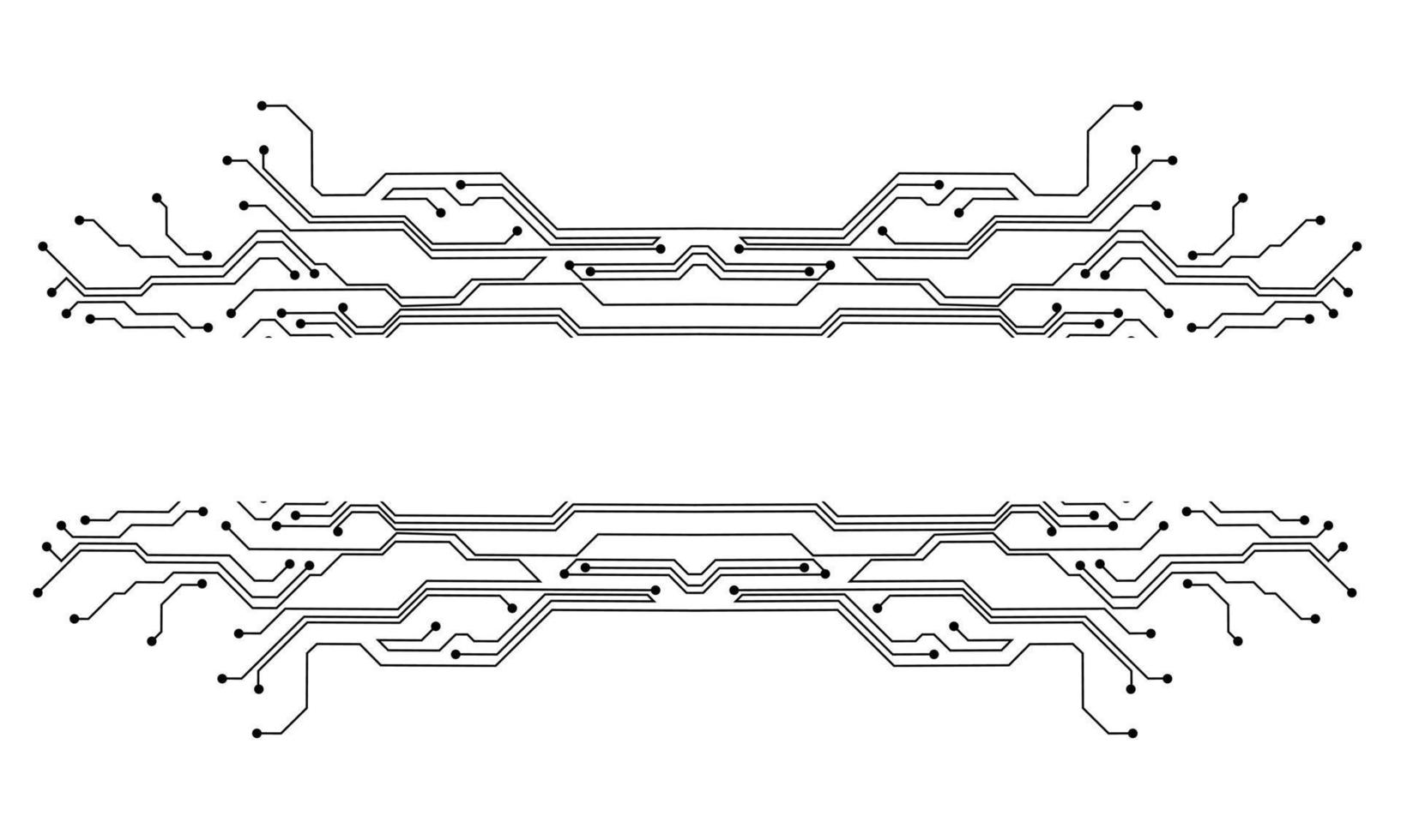 Schaltungstechnologie der schwarzen Linie auf modernem futuristischem Hintergrundvektor des weißen Designs vektor