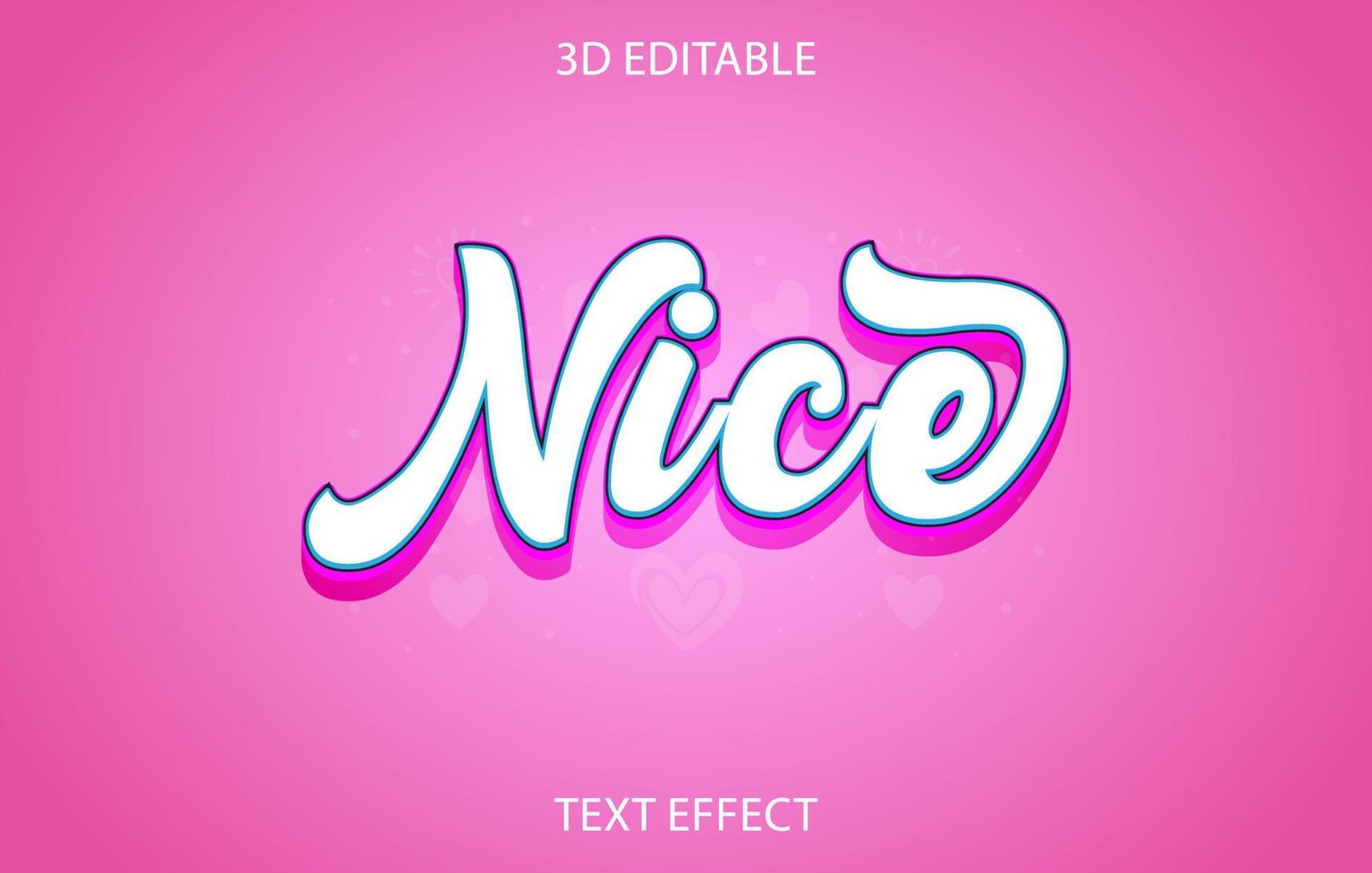 trevlig redigerbar 3d text effekt fri, klar 3d text, 3d stil redigerbar font effekt vektor