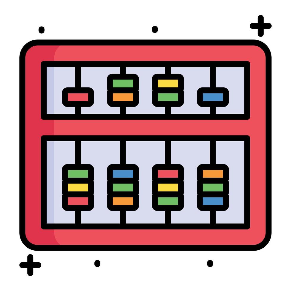 Amazonas-Vektordesign von Abacus, trendige Ikone des Zählens von Perlen vektor