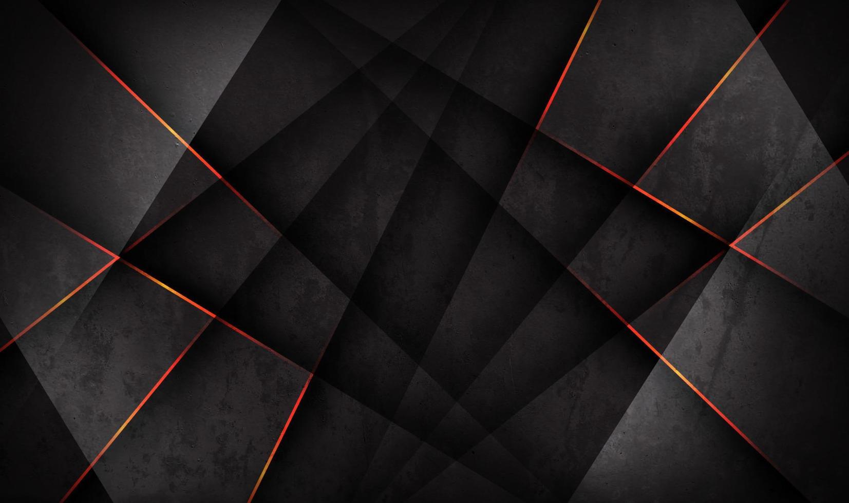 3d svart grov grunge techno abstrakt bakgrund överlappning lager på mörk Plats med orange rader dekoration. modern grafisk design element Skära ut stil begrepp för baner, flygblad, kort, eller broschyr omslag vektor