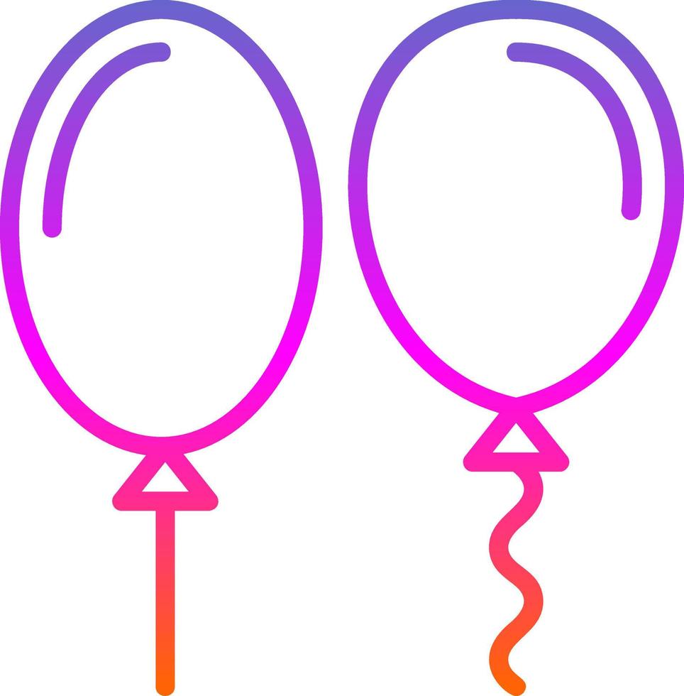 Luftballons-Vektor-Icon-Design vektor