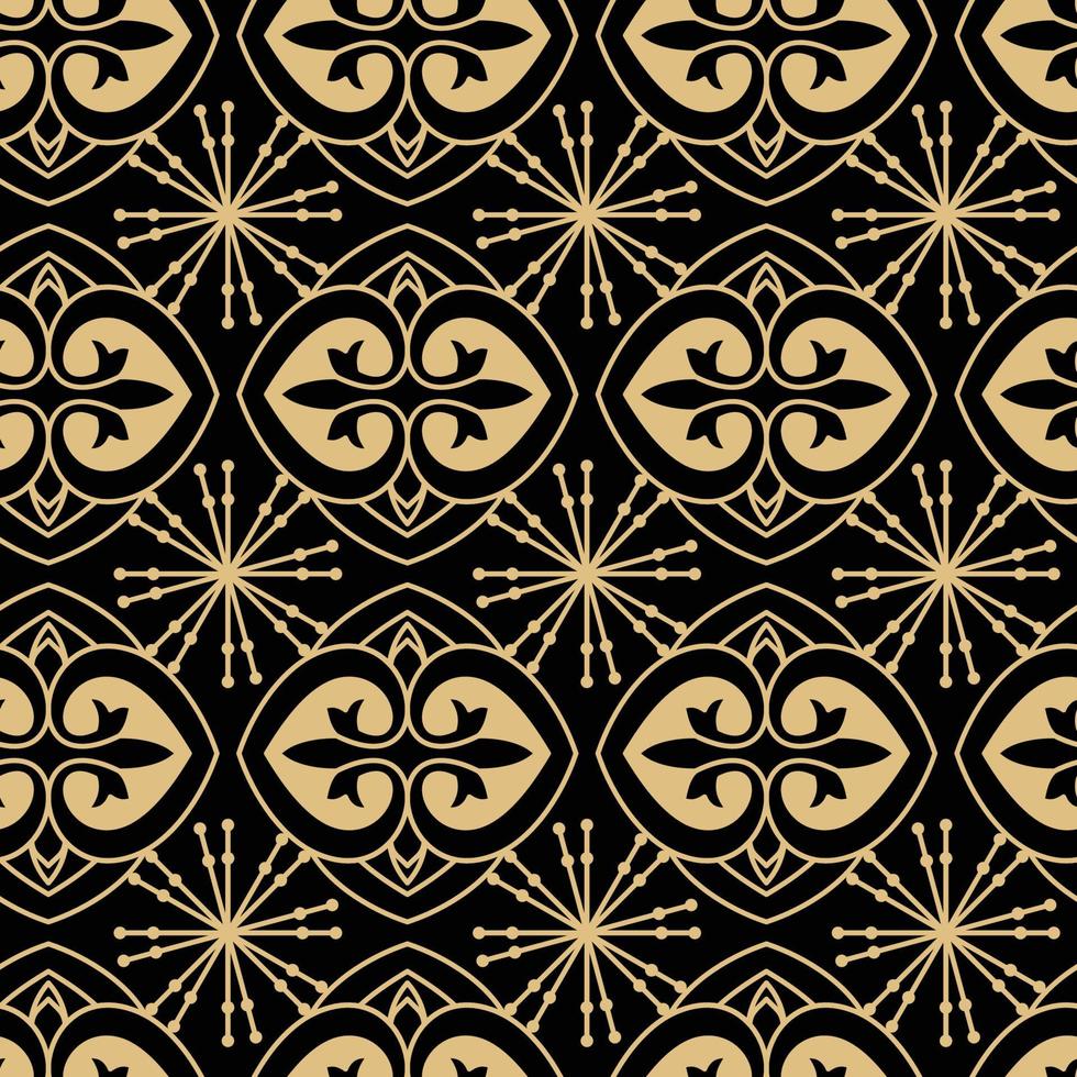 gyllene sömlös repeterbar abstrakt mönster majestätisk bakgrund redigerbar vektor för textil- skriva ut av tyg