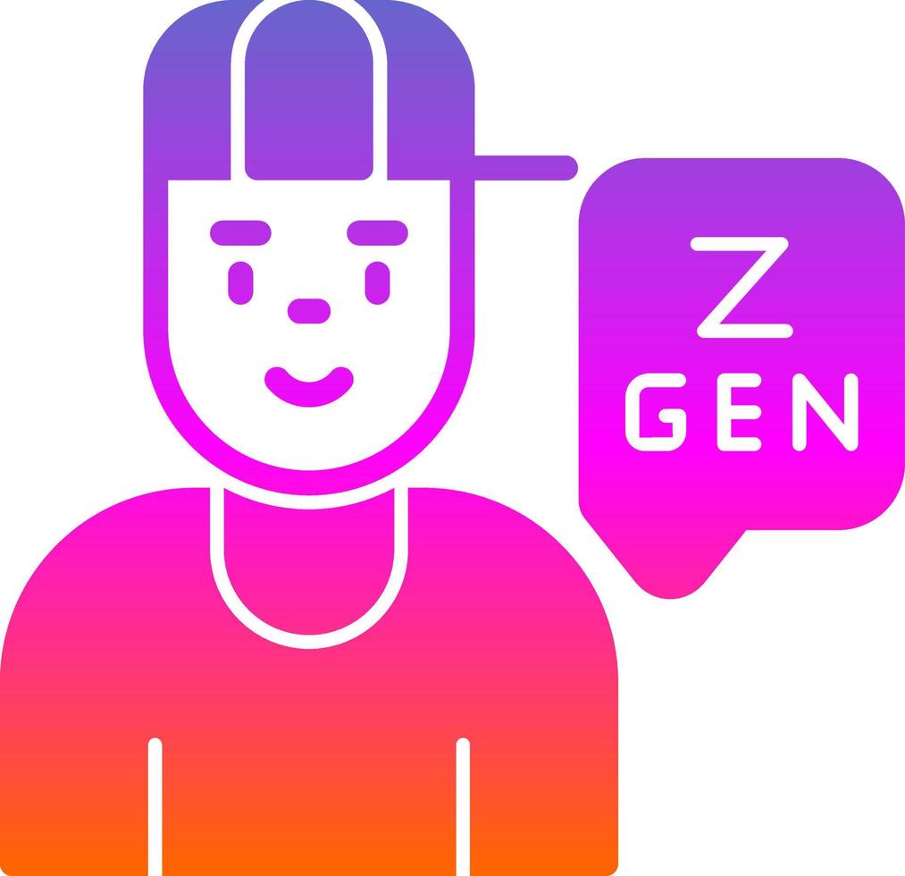 Generation z-Vektor-Icon-Design vektor