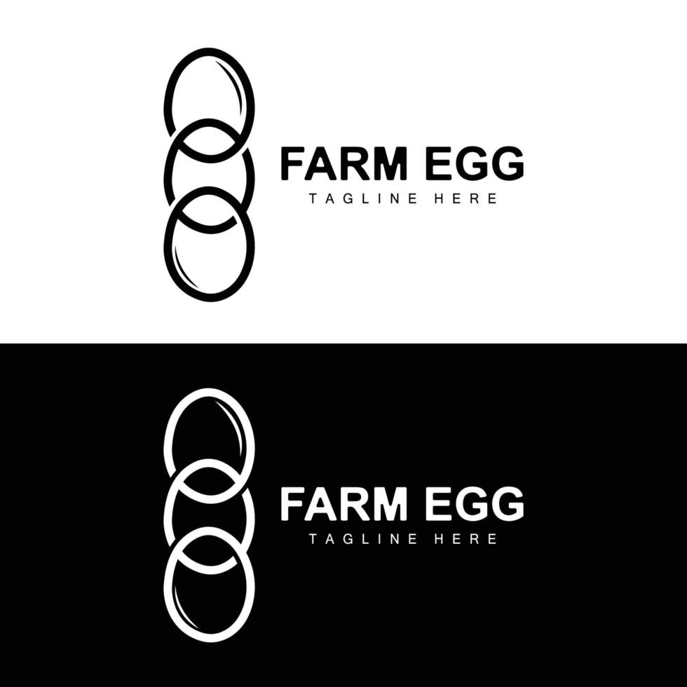 ei-logo, eierfarm-design, hühnerlogo, asiatischer essensvektor vektor