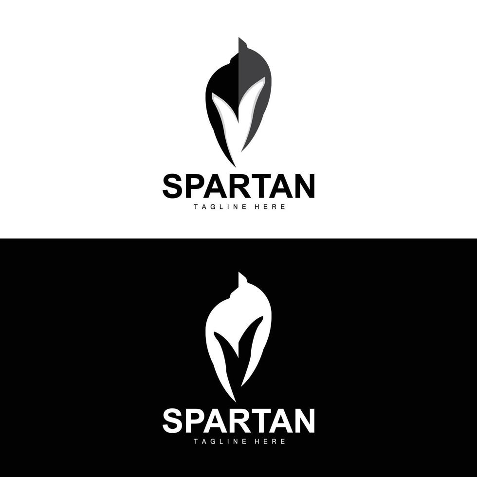 spartansk logotyp, krig hjälm kostym vektor, barbar rustning ikon, viking, Gym passa design, kondition vektor