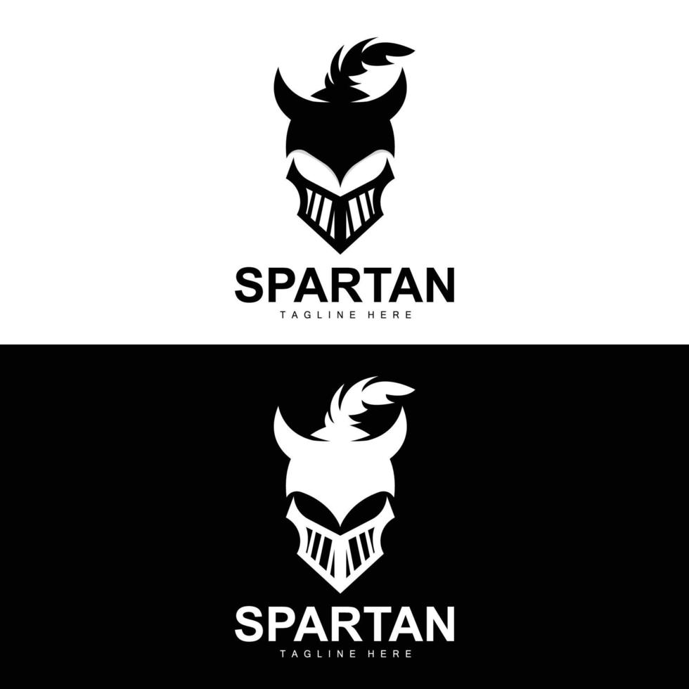 spartanisches Logo, Kriegshelm-Anzugsvektor, barbarische Rüstungsikone, Wikinger, Fitness-Fit-Design, Fitness vektor