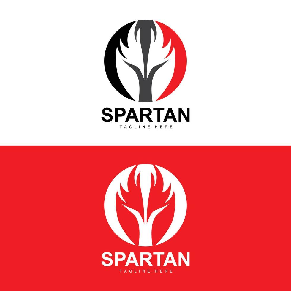 spartansk logotyp, krig hjälm kostym vektor, barbar rustning ikon, viking, Gym passa design, kondition vektor