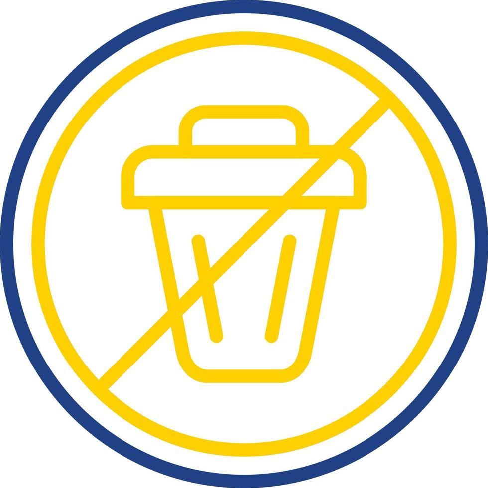 Kein Littering-Vektor-Icon-Design vektor