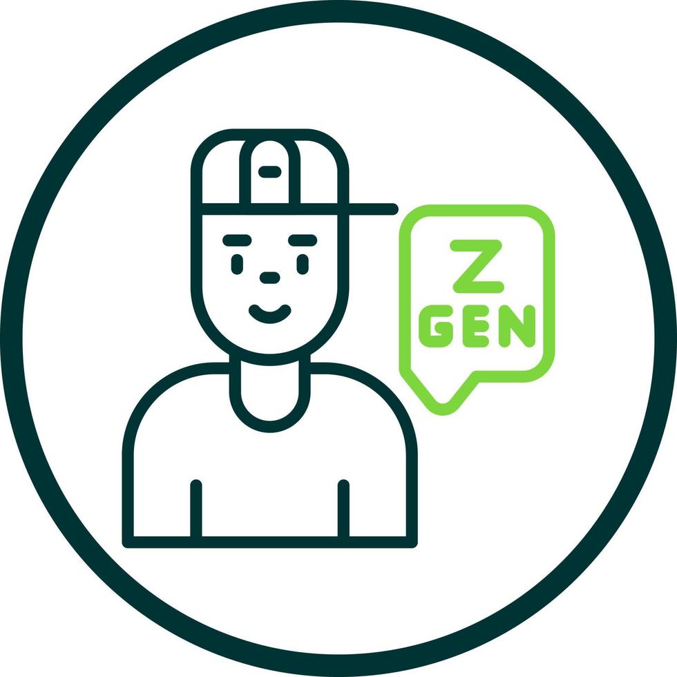 Generation z-Vektor-Icon-Design vektor