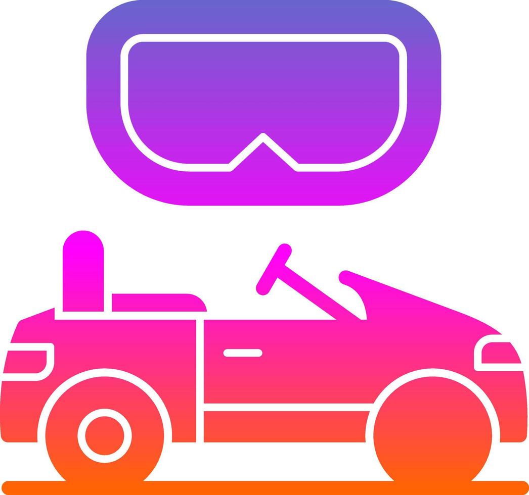 Vr-Fahrt-Vektor-Icon-Design vektor