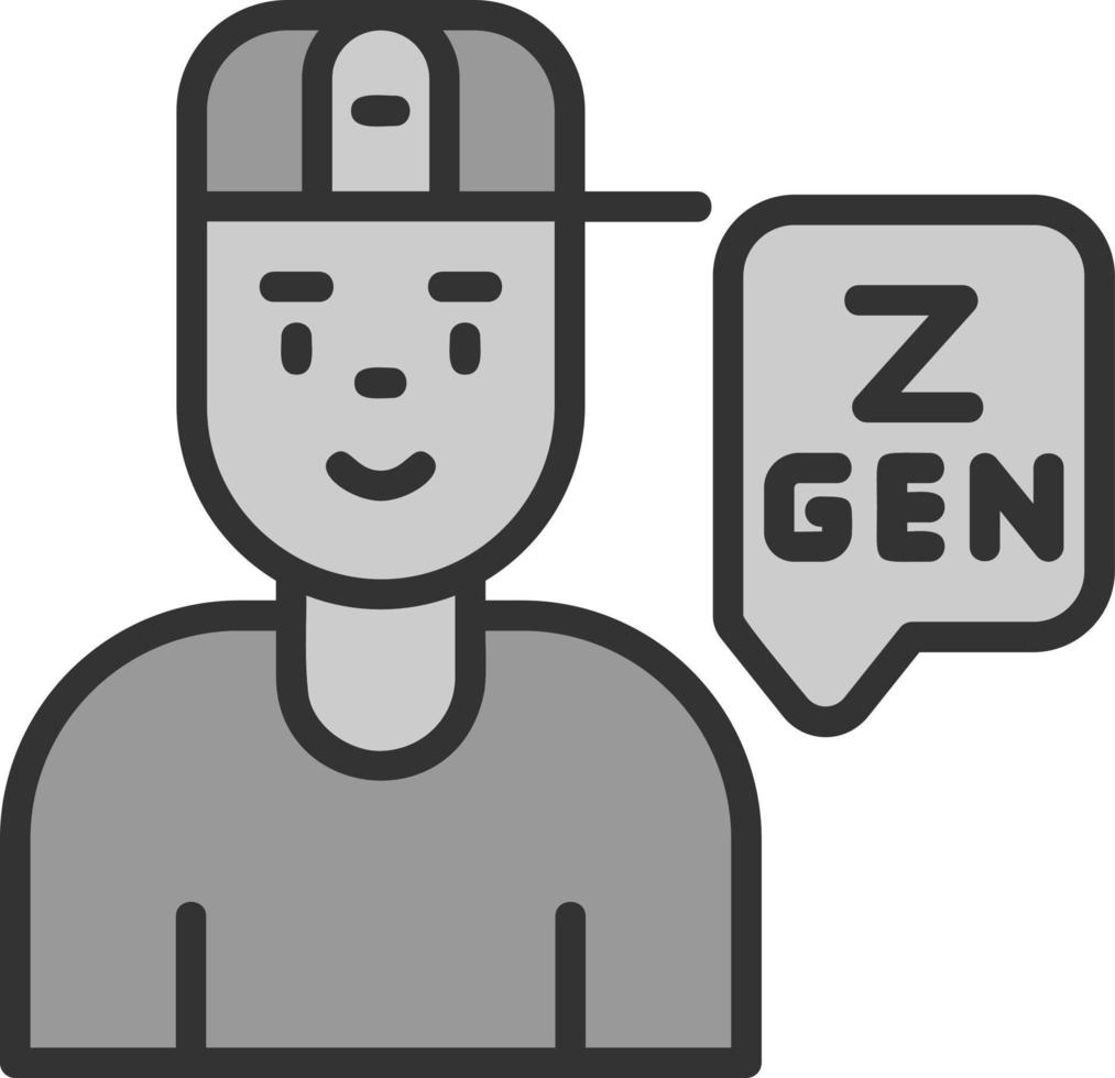 generation z vektor ikon design