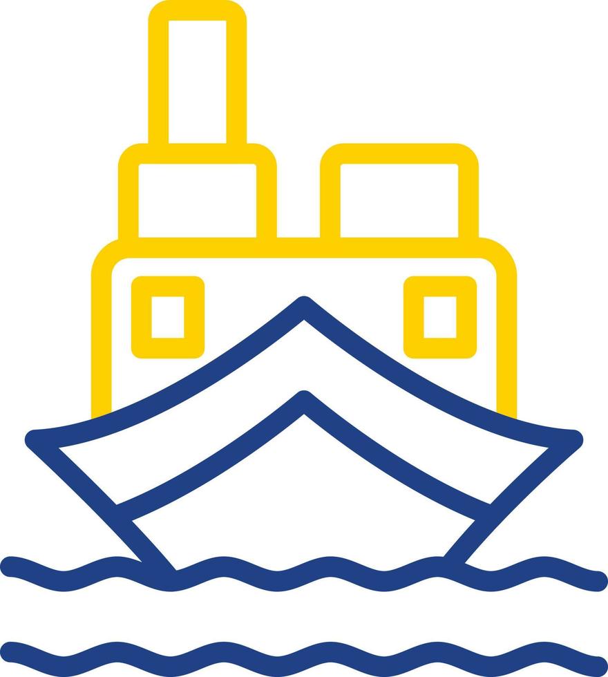 Frachtboot-Vektor-Icon-Design vektor