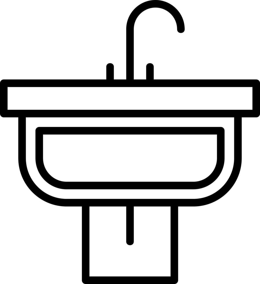 Waschbecken-Vektor-Icon-Design vektor