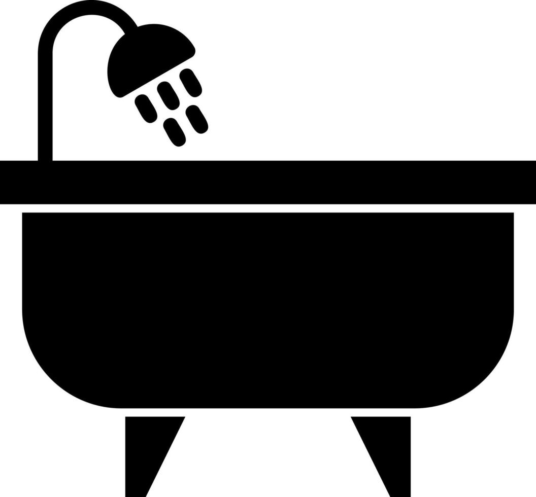 Badewanne-Vektor-Icon-Design vektor