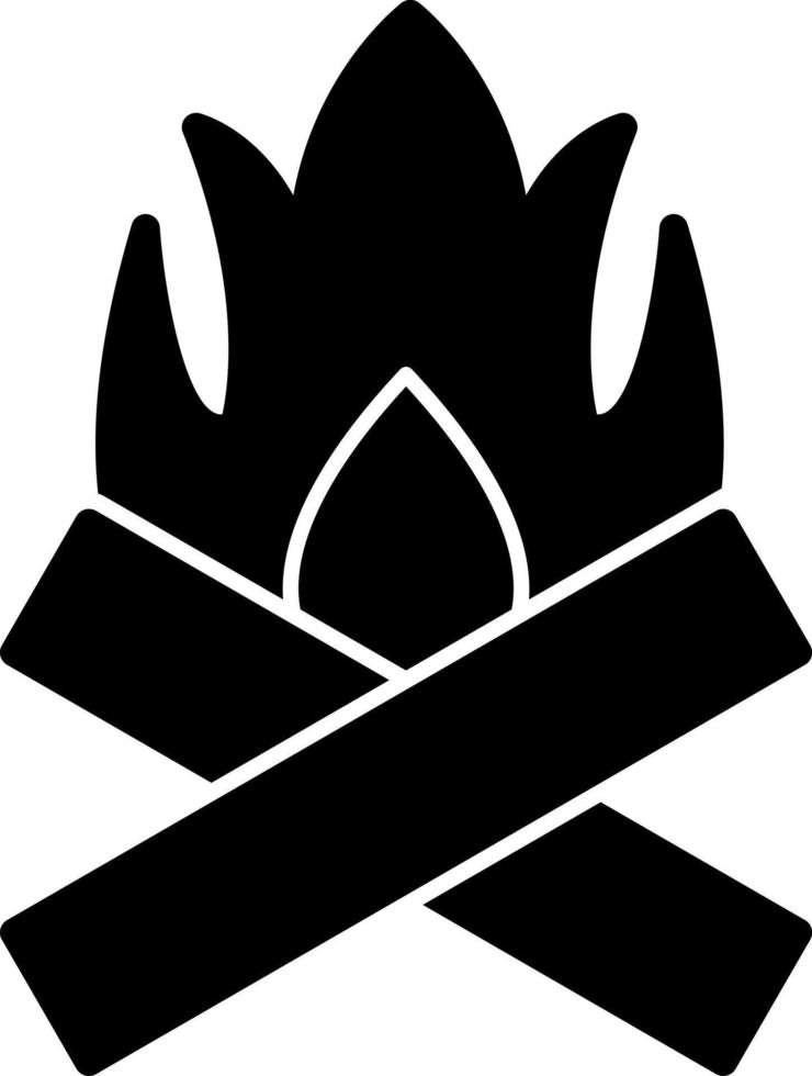 Lagerfeuer-Vektor-Icon-Design vektor