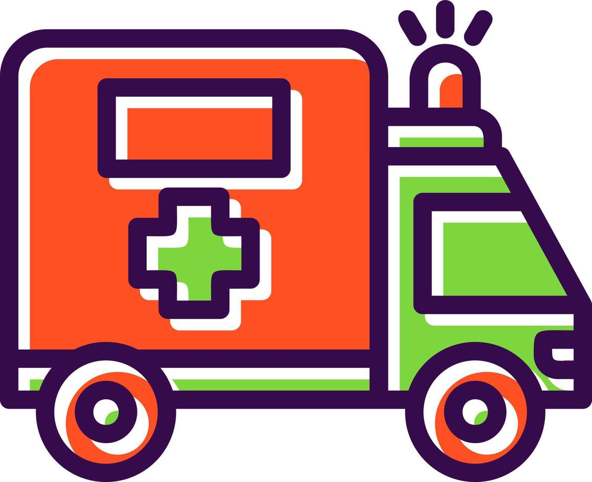 Krankenwagen-Vektor-Icon-Design vektor