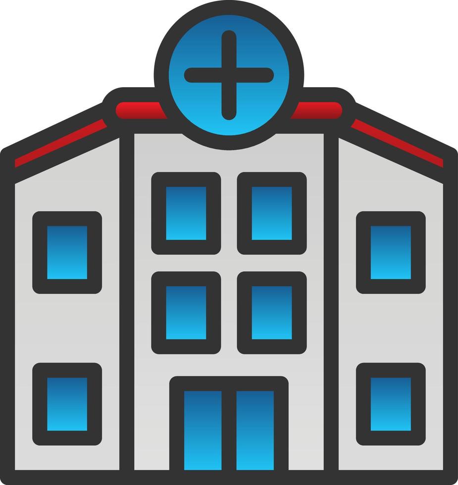 Krankenhaus-Vektor-Icon-Design vektor