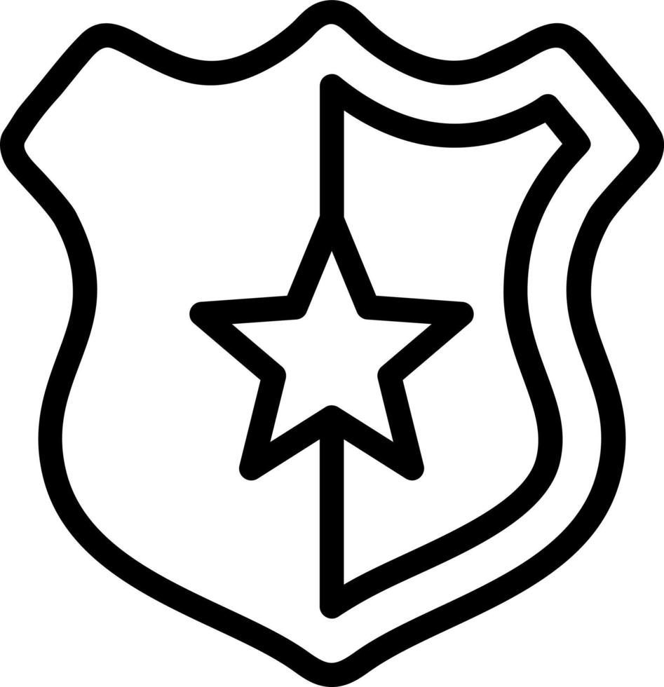 Design des Vektorsymbols für Polizeiabzeichen vektor