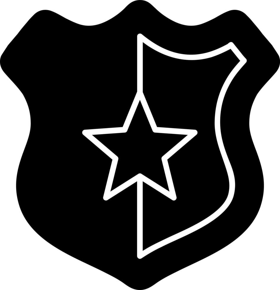 Design des Vektorsymbols für Polizeiabzeichen vektor