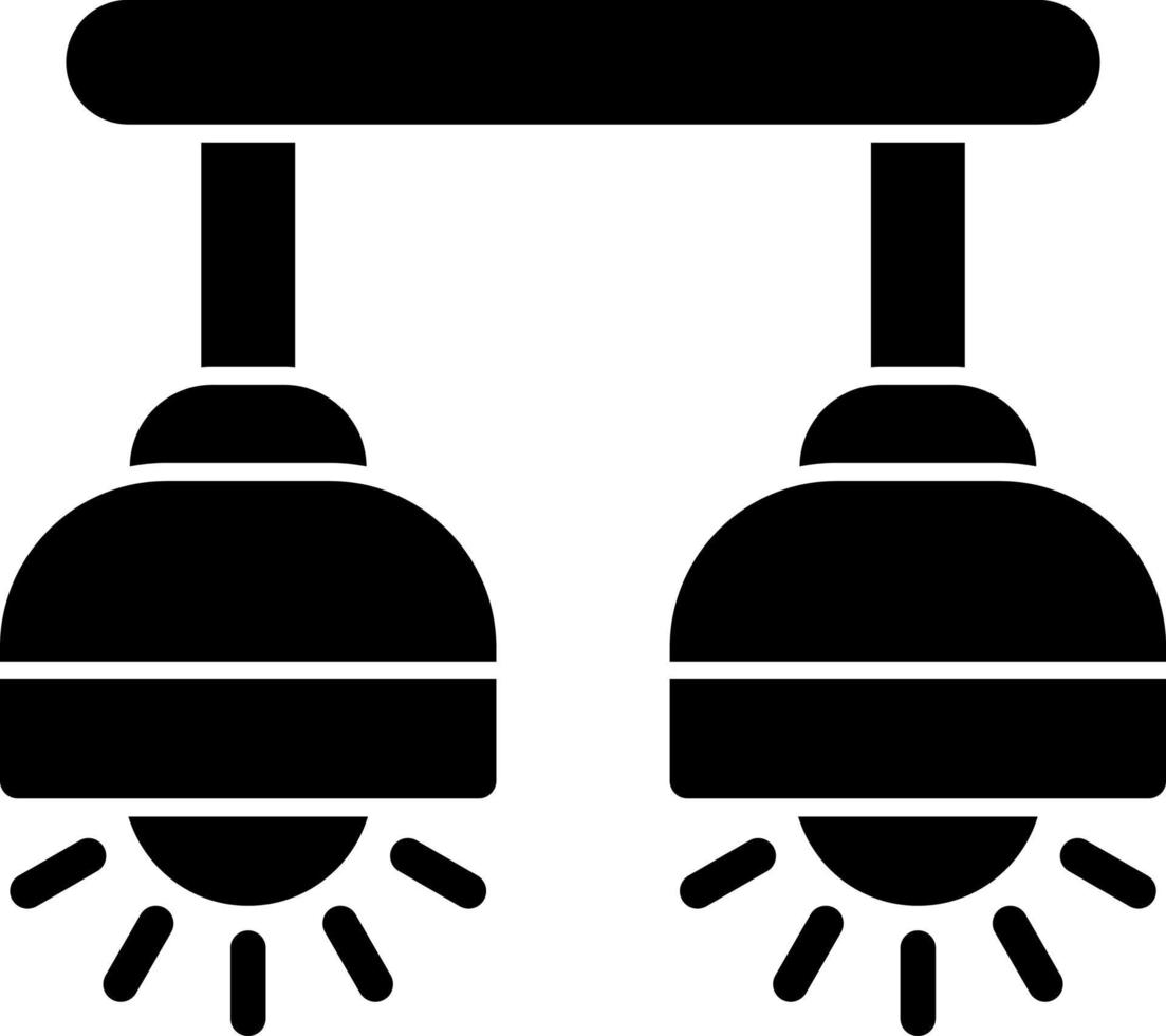Deckenlampe Vektor-Icon-Design vektor