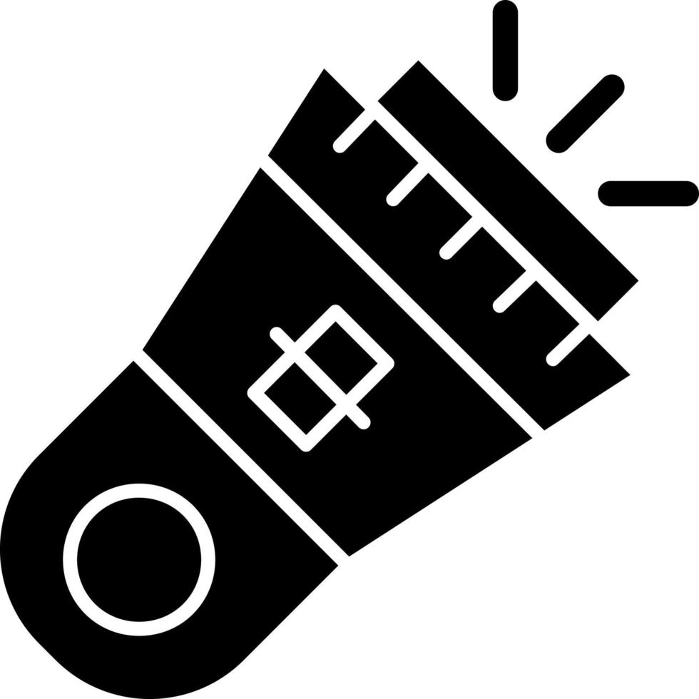 Taschenlampen-Vektor-Icon-Design vektor