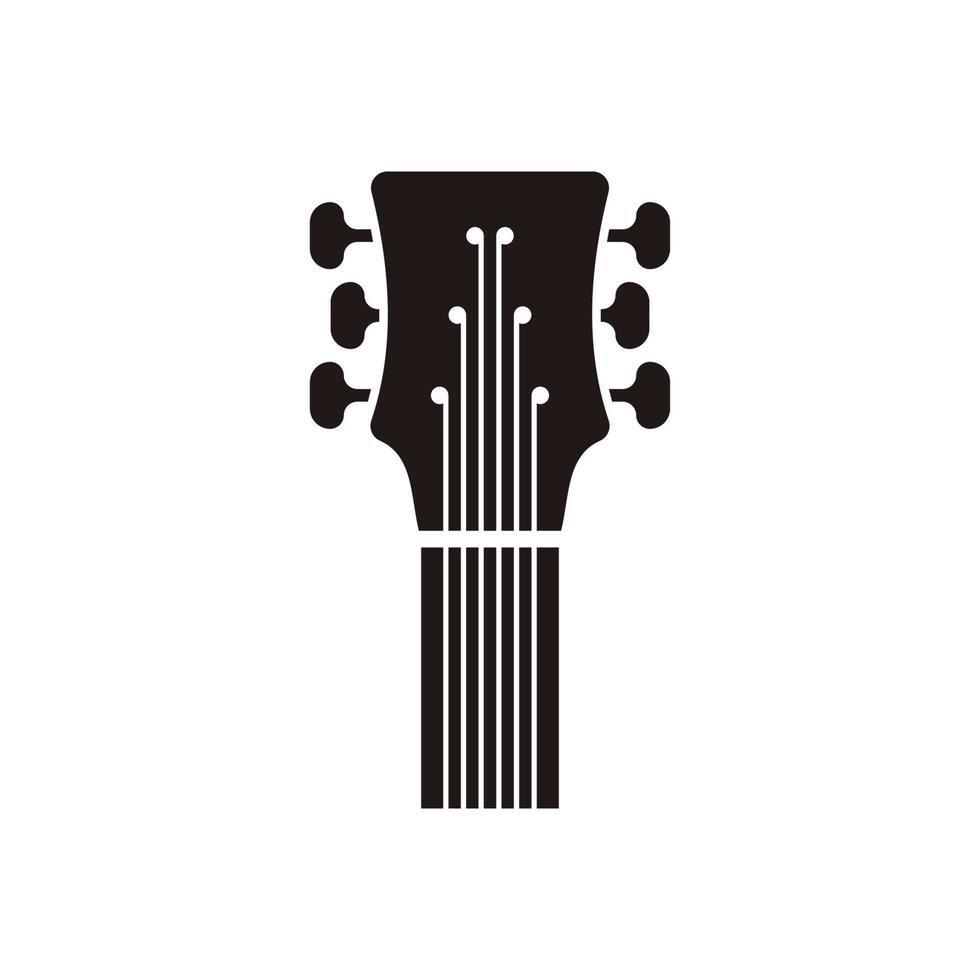 Gitarren-Logo-Design-Ikone und Symbolvektor vektor