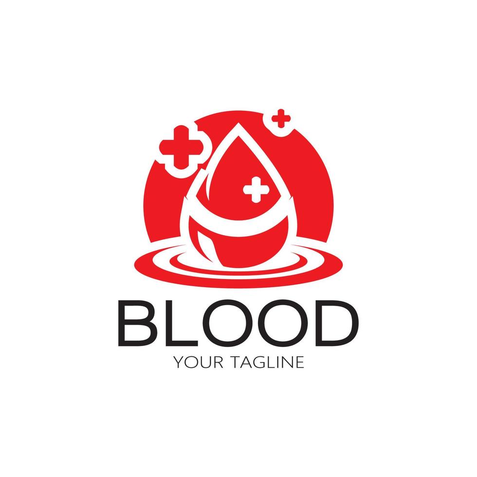 zirkulierendes Blut, Blutspende, Blutspende Logo Symbol Illustration Vorlage Design Vektor für medizinische Zwecke Kräutermedizin Klinik Krankenhaus und Bluttransfusion