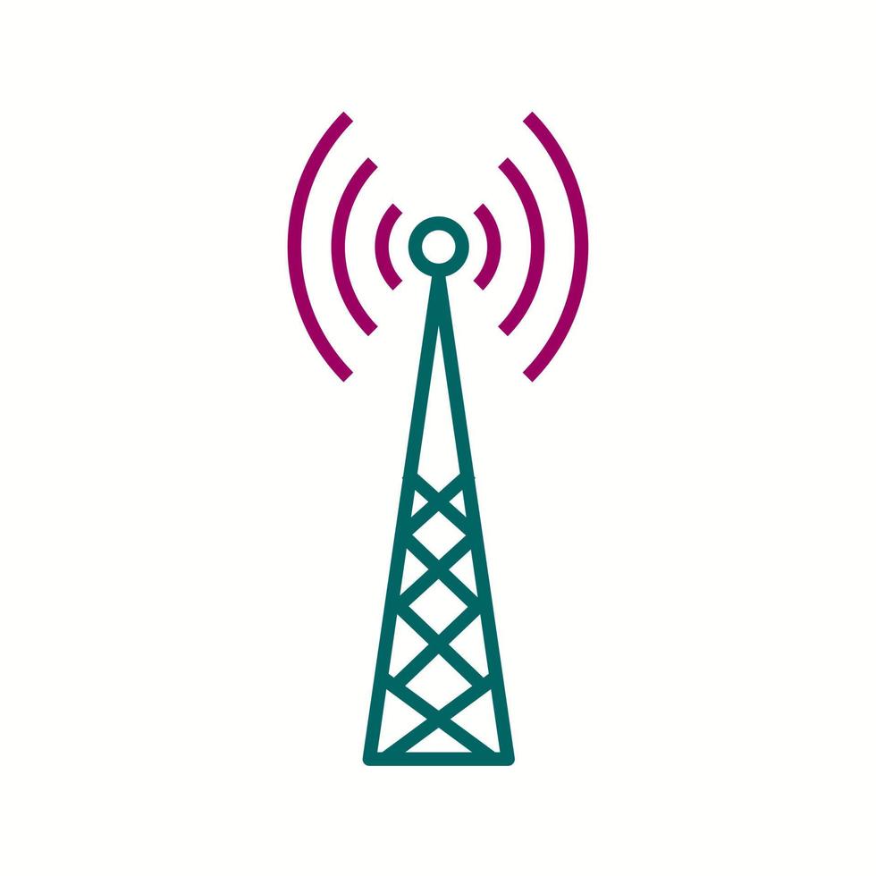Einzigartiges Symbol für die Vektorlinie des Telekommunikationsturms vektor
