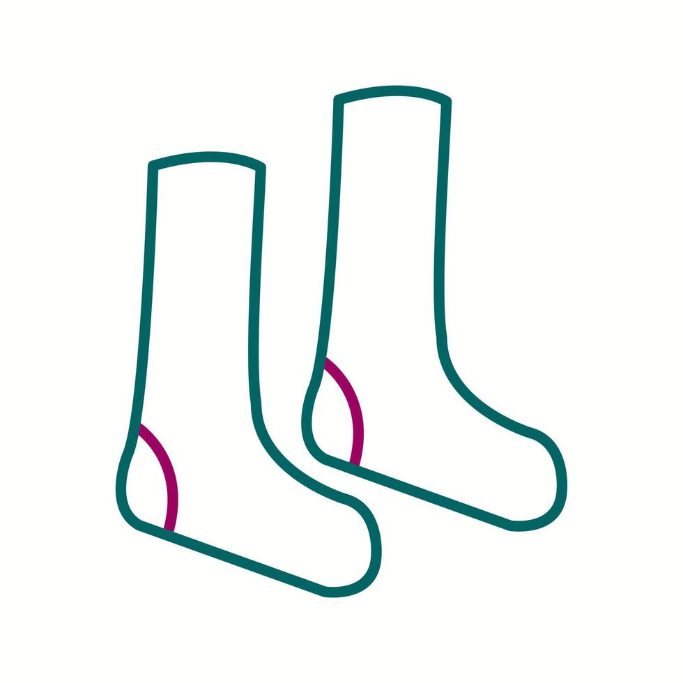 einzigartige Socken Vektorlinie Symbol vektor