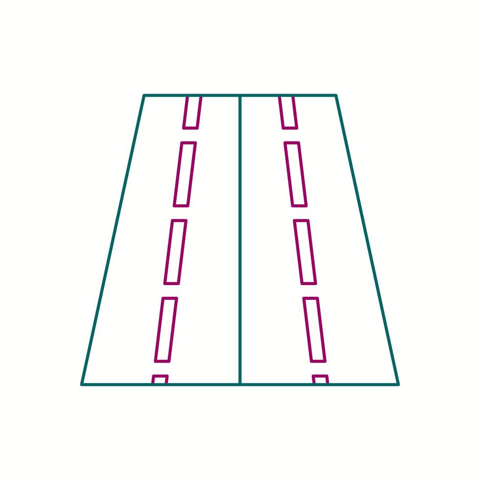 schöne Straße Vektor Liniensymbol