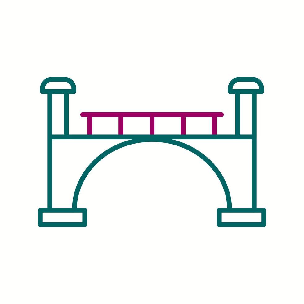 Vektorsymbol für schöne Brückenlinie vektor