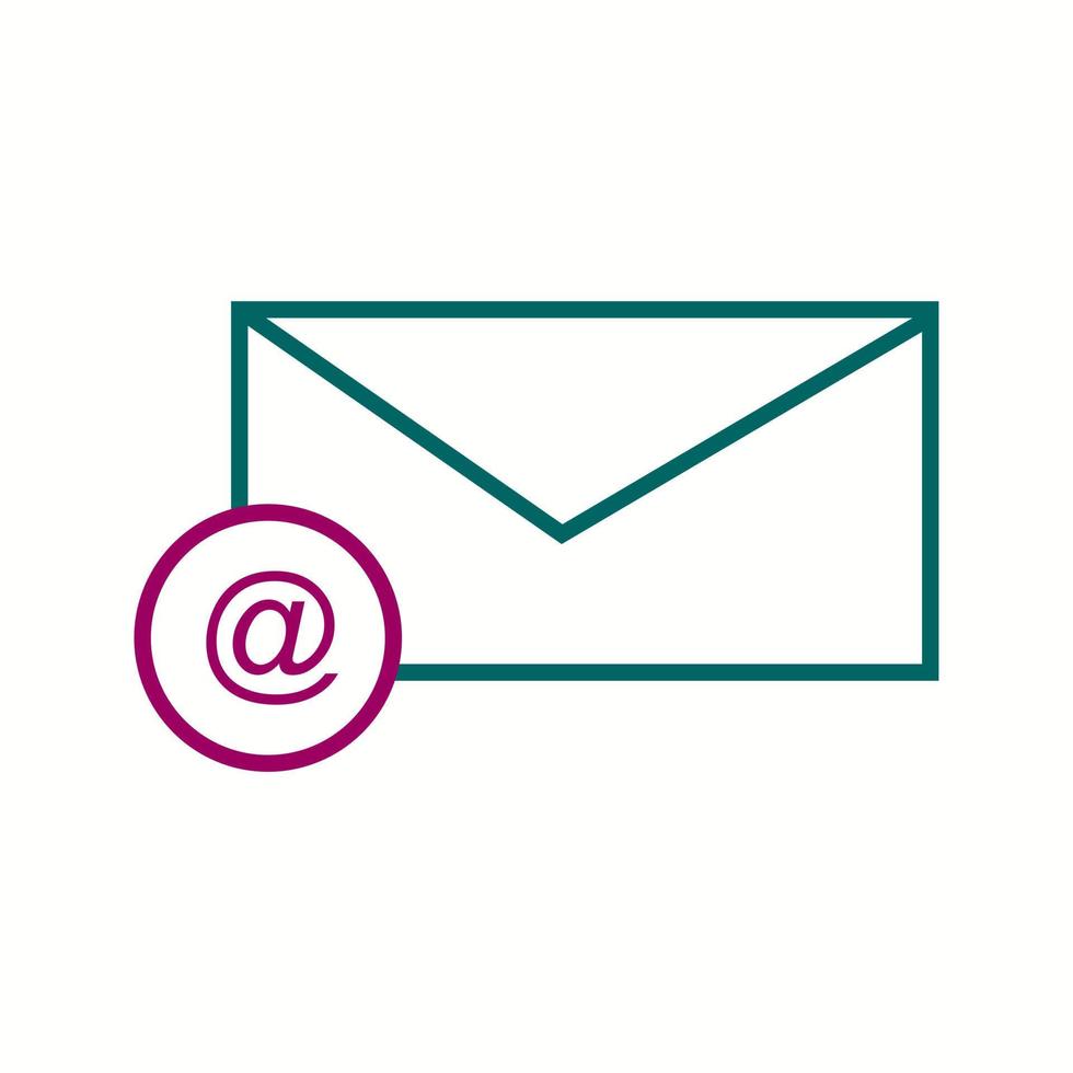 schönes G-Mail-Linienvektorsymbol vektor