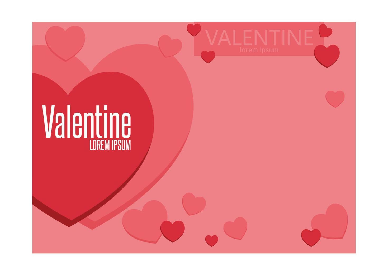 Lycklig valentines dag baner vykort årgång text bakgrund design element skära papper hjärta stil, platt vektor modern illustration