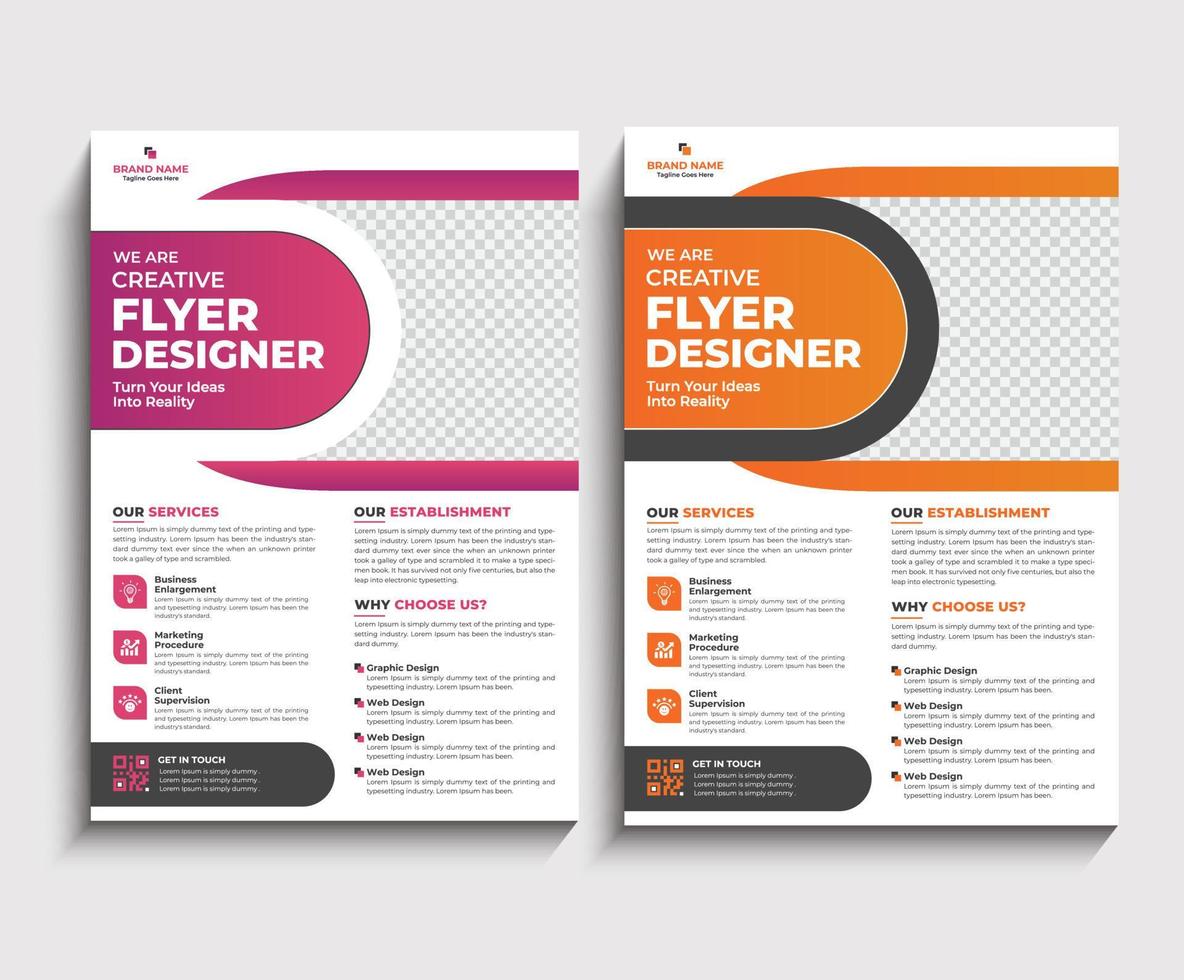 Business-Broschüre-Flyer-Design-Layout-Vorlage a4, unscharfe Hintergrundvorlage vektor